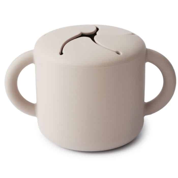 Mushie snack cup ivory