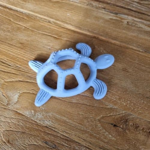 bijtspeelgoed schildpad blauw voor baby's