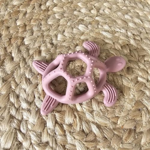 bijtspeelgoed schildpad roze voor baby's